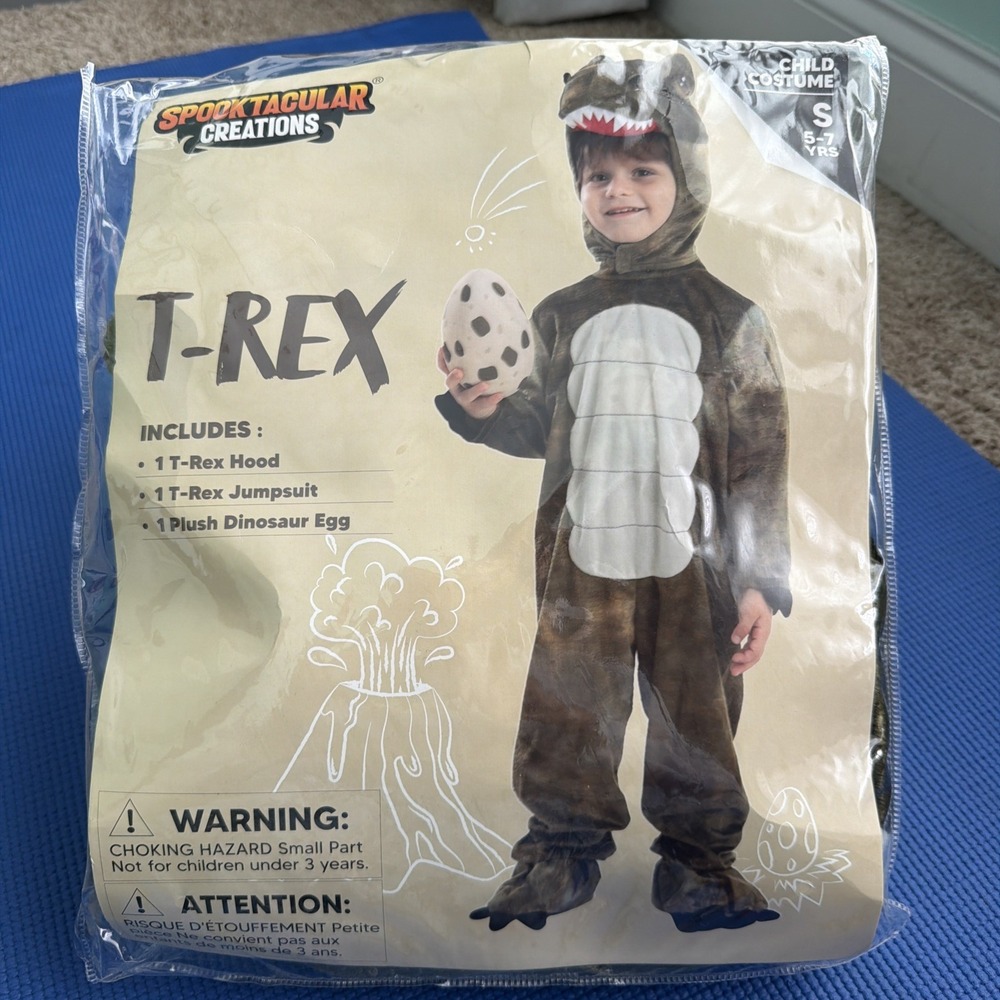 T Rex Halloween Costume S (5-7 years), worn once.
